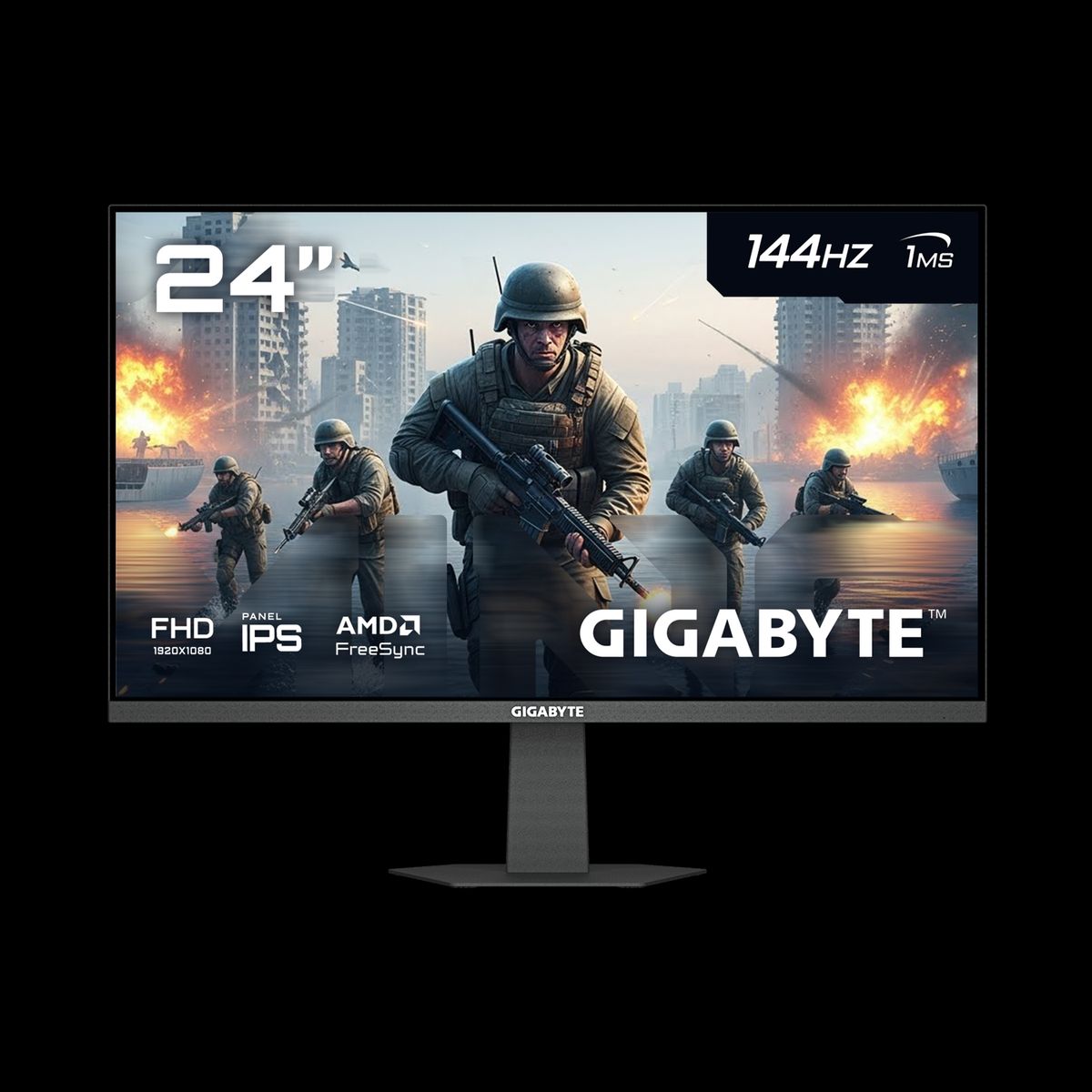 GIGABYTE - MONITOR GAMER 24" GIGABYTE 144HZ IPS FHD FREESYNC GS24F14