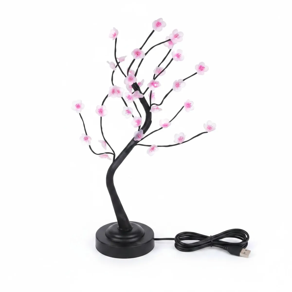 GENERICO - Lampara Velador Arbol Bonsai 36 LED USB Decoracion Mesa