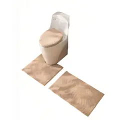 GENERICO - CONJUNTO DE 3 PIEZAS PARA BAÑO COLOR CAFÉ
