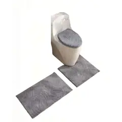GENERICO - CONJUNTO DE 3 PIEZAS PARA BAÑO COLOR GRIS