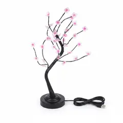 GENERICO - Lampara Velador Arbol Bonsai 36 LED USB Decoracion Mesa