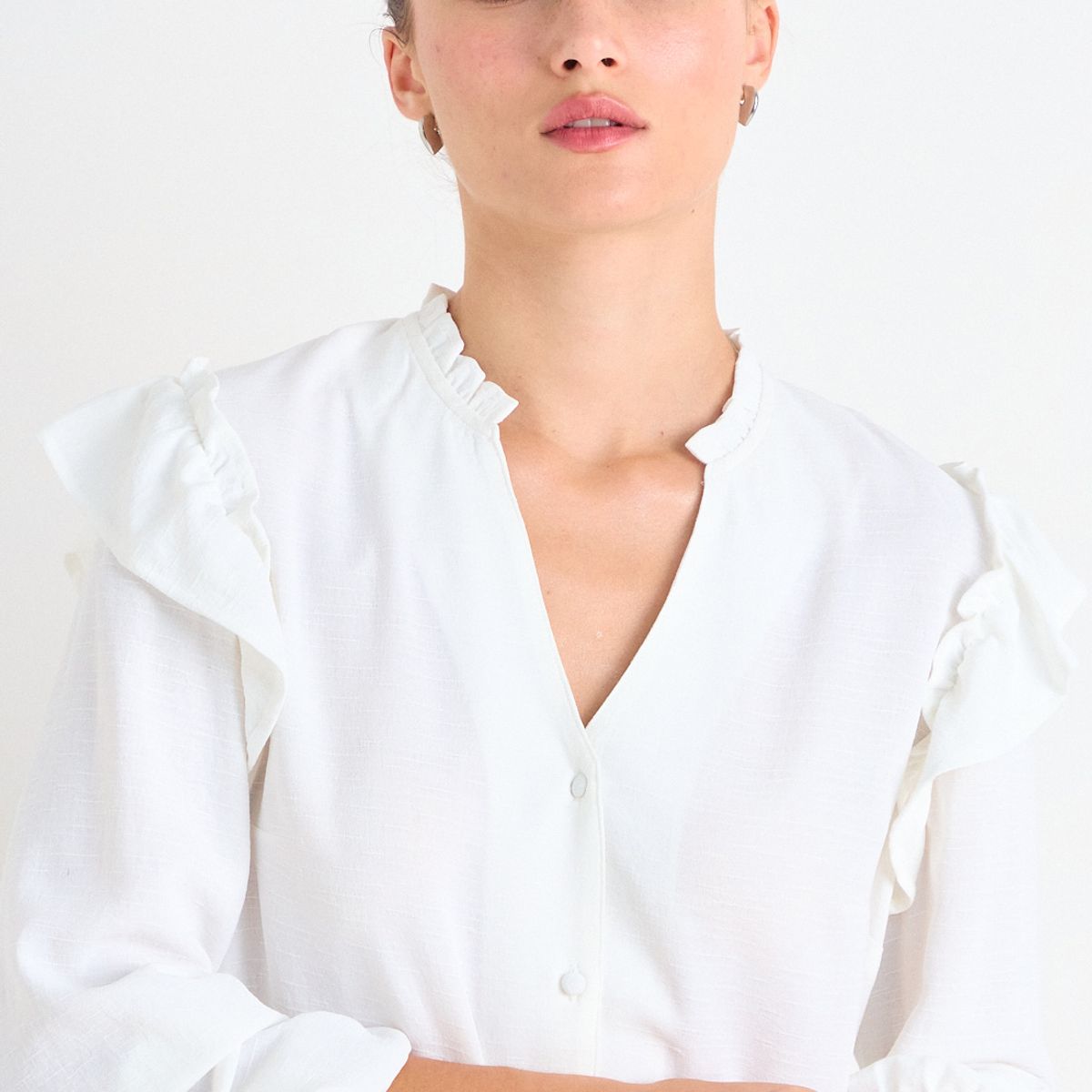 IO - Blusa Lisa Mujer Crudo Io