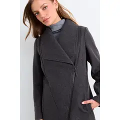 IO - Chaqueton Liso Mujer Gris