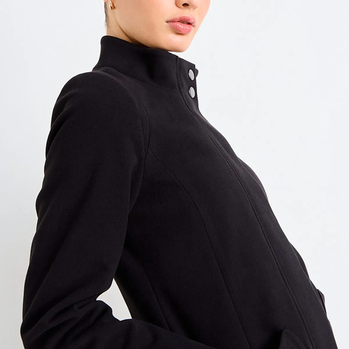 IO - Chaqueton Liso Mujer Negro Io