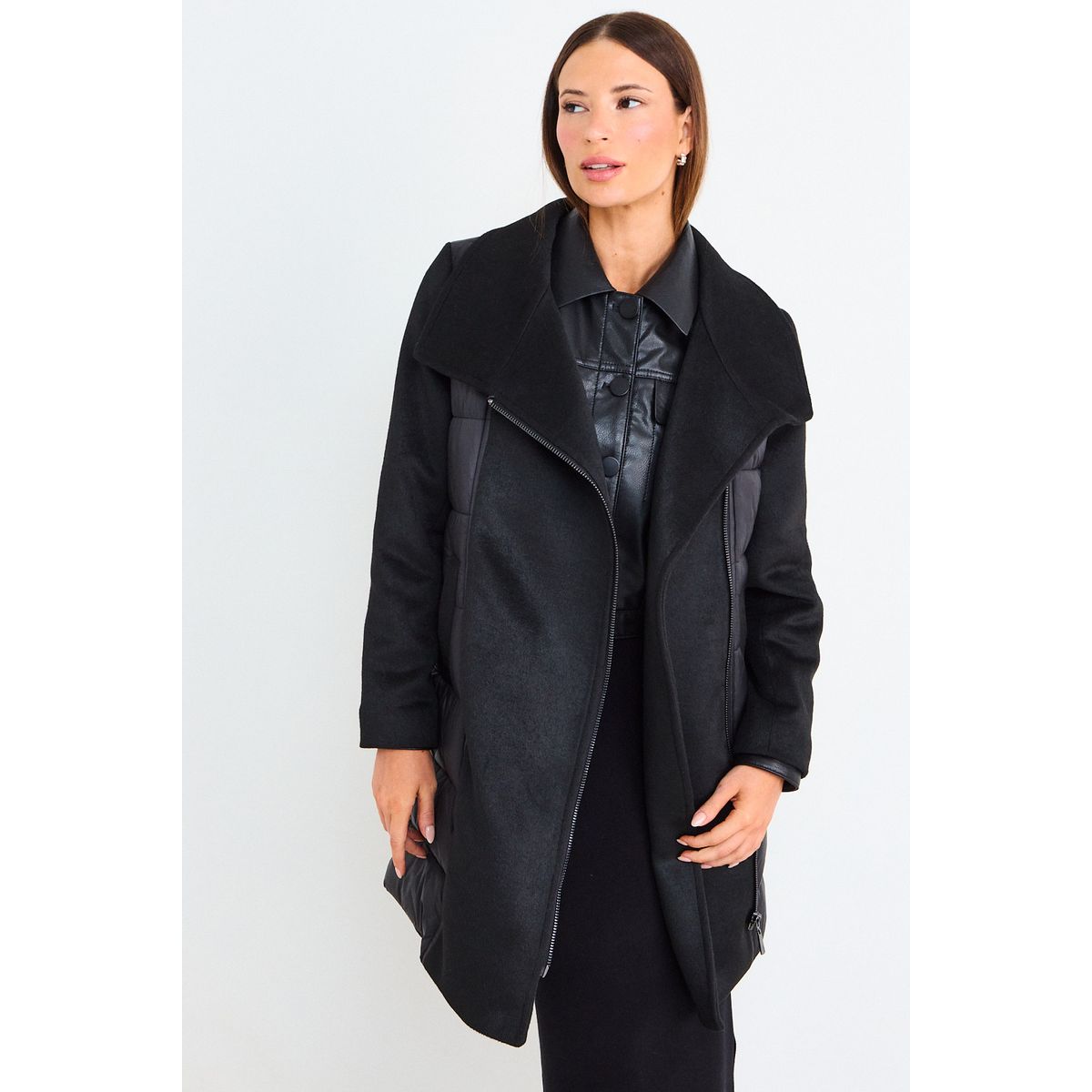 ASH - Chaquetón Liso Mujer Negro Ash