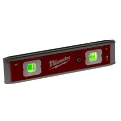 MILWAUKEE - Nivel De Burbuja Aluminio 22 cm Con Viales Iluminados 48-22-5105