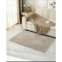 GENERICO - ALFOMBRA PASILLERA DE ONDAS 80CMX120CM COLOR BEIGE