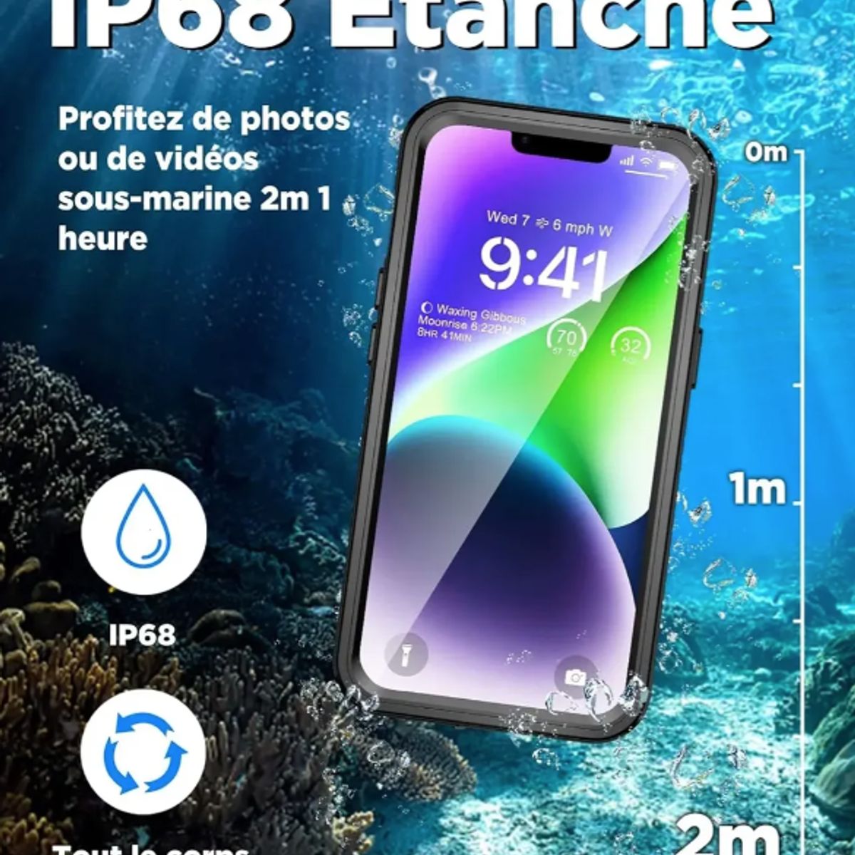 GENERICO - Carcasa 360 Sumergible Agua Outdoor Para iPhone 14 Pro Max