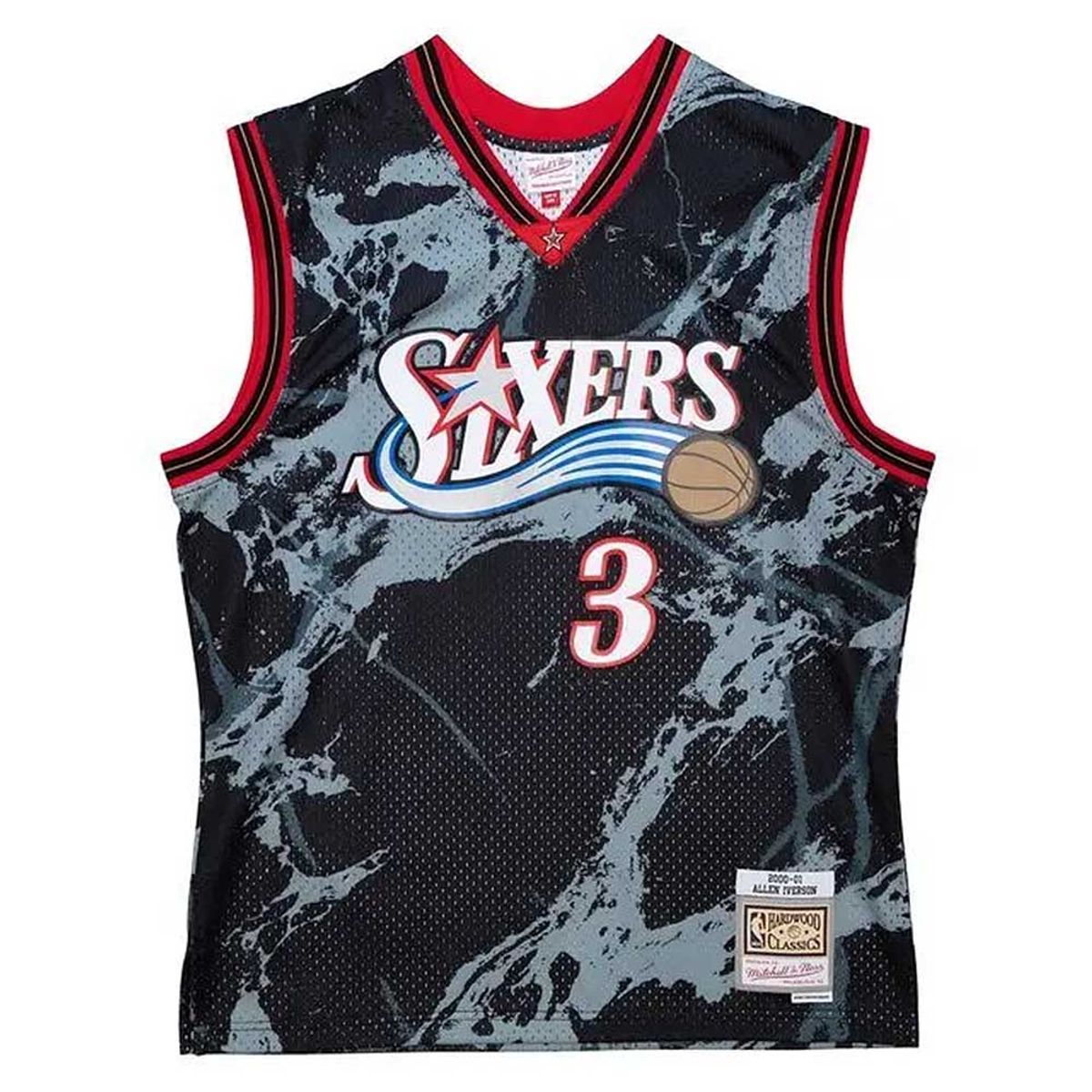 MITCHELL & NESS - Camiseta Mitchell and Ness Philadelphia 76ers Allen Iverson 3 Marble