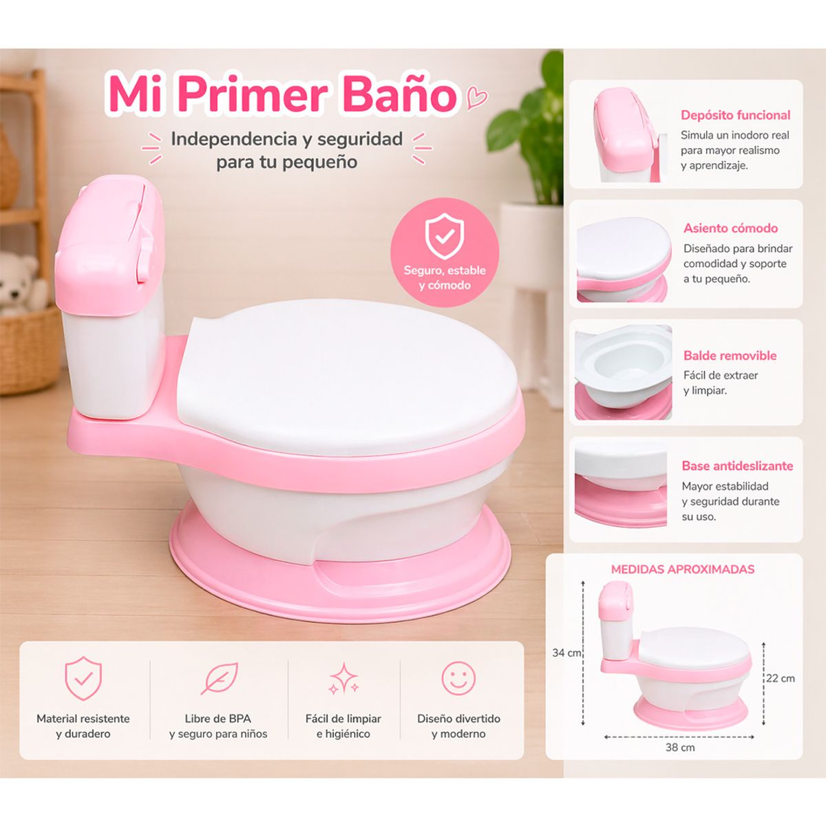GENERICO - Baño Pelela Bacinica Niño Y Niña Urinario Portátil