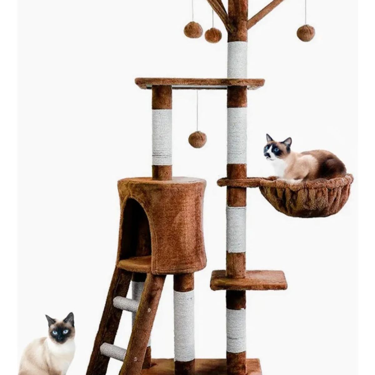 GENERICO - Rascadores Casa Para Gatos Torre Multifuncional 138cm gimnasio,