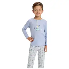 LOOK SHOP - Pijama Niño Verano. Manga Larga. Diseños. Talla 6 A 14 411