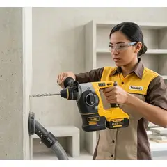 GENERICO - Martillo Rotatorio Tasbel Mini Cango + 2 Baterias Amarillo