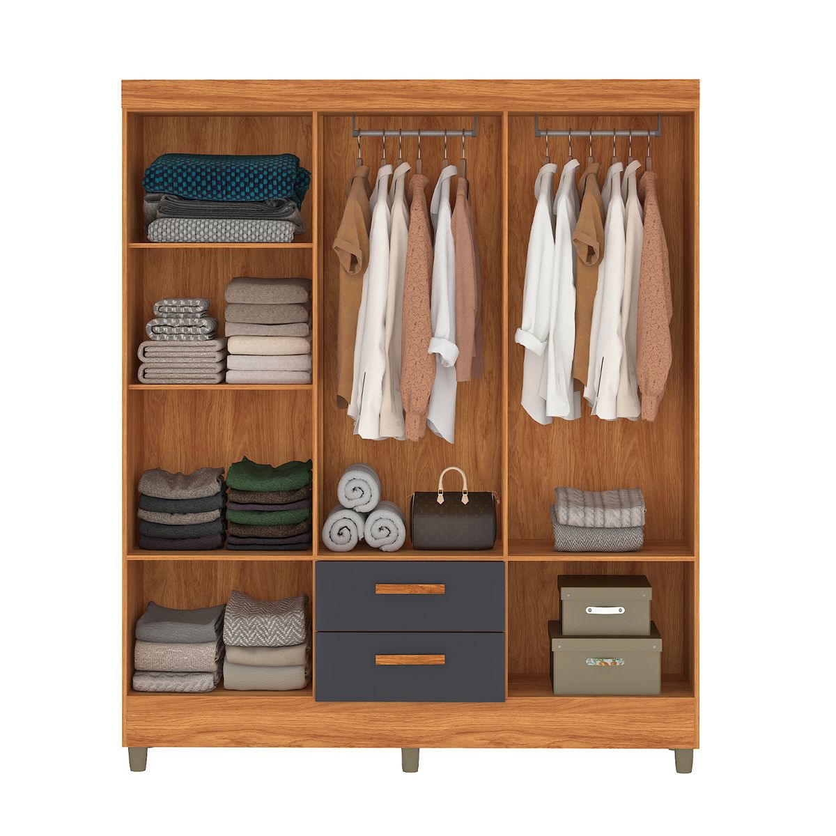 DI PORETTI - CLOSET LITE 6P 2C GRIS