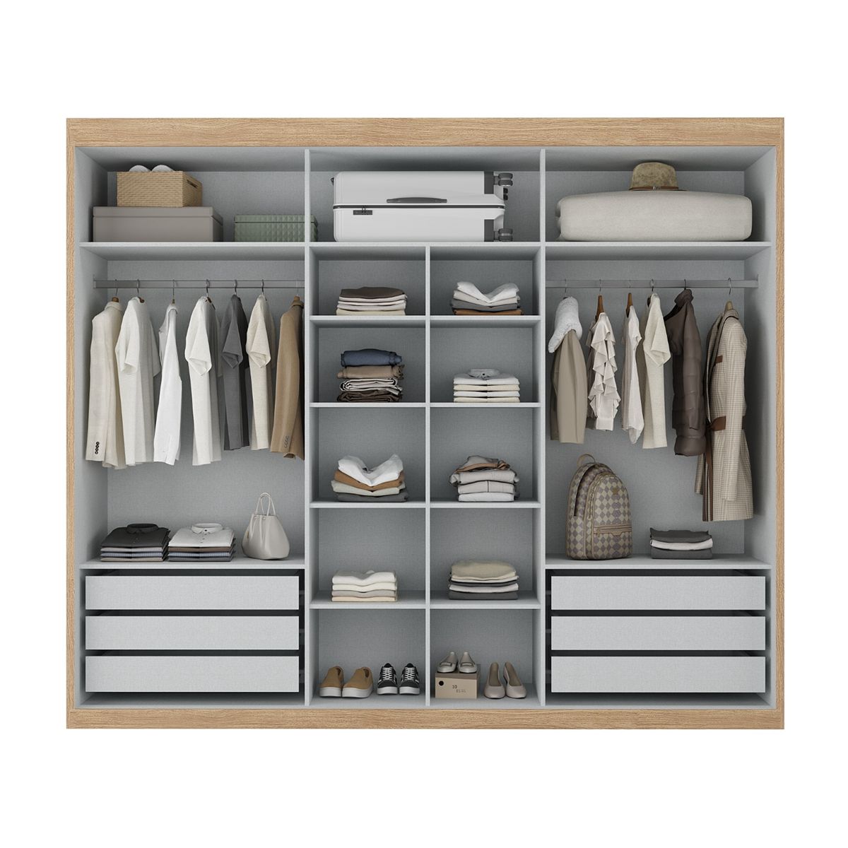 DI PORETTI - CLOSET SENNA 3P 6C 238x218x51 CAF