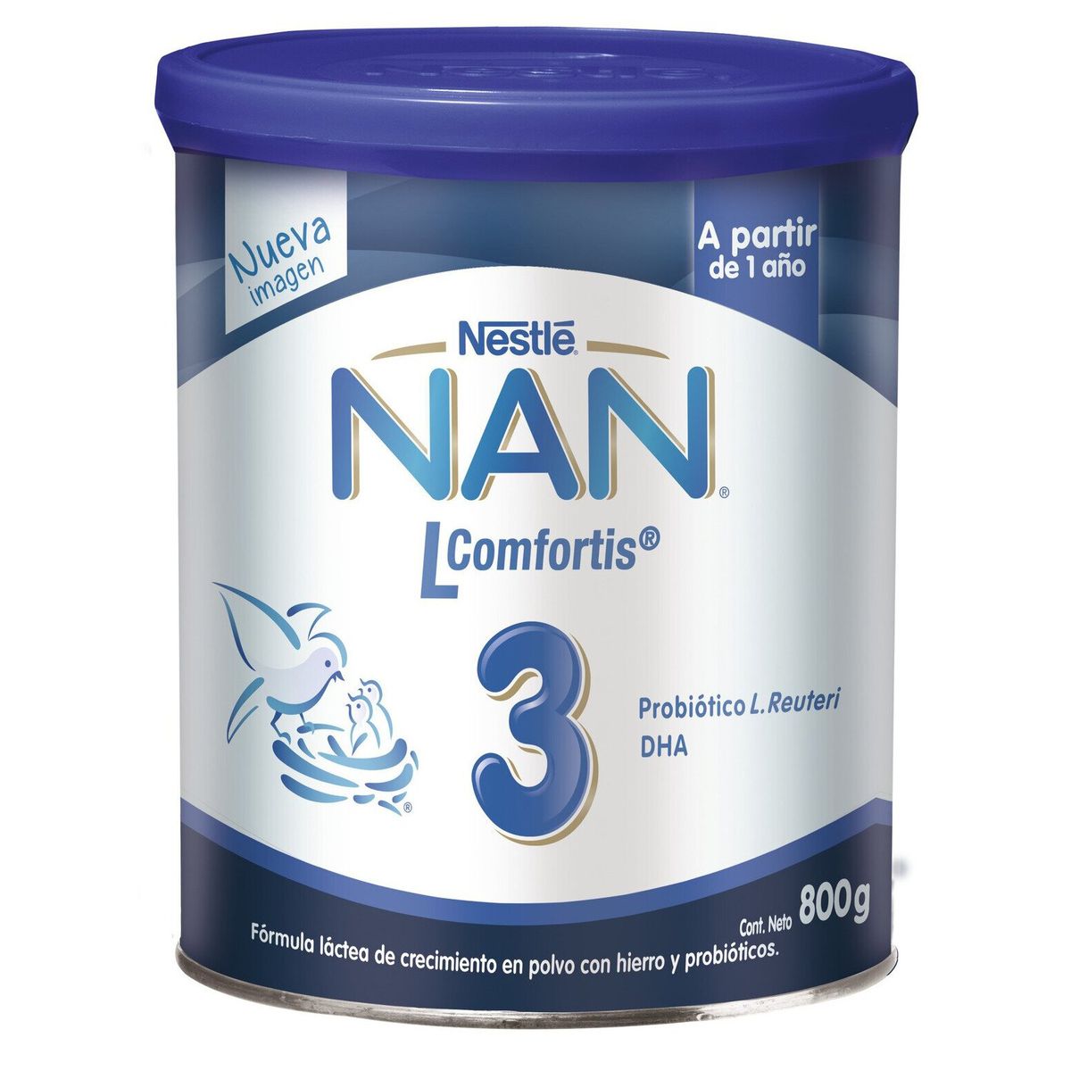 NESTLE - Fórmula Infantil NAN 3 L Comfortis 800g X3 Tarros