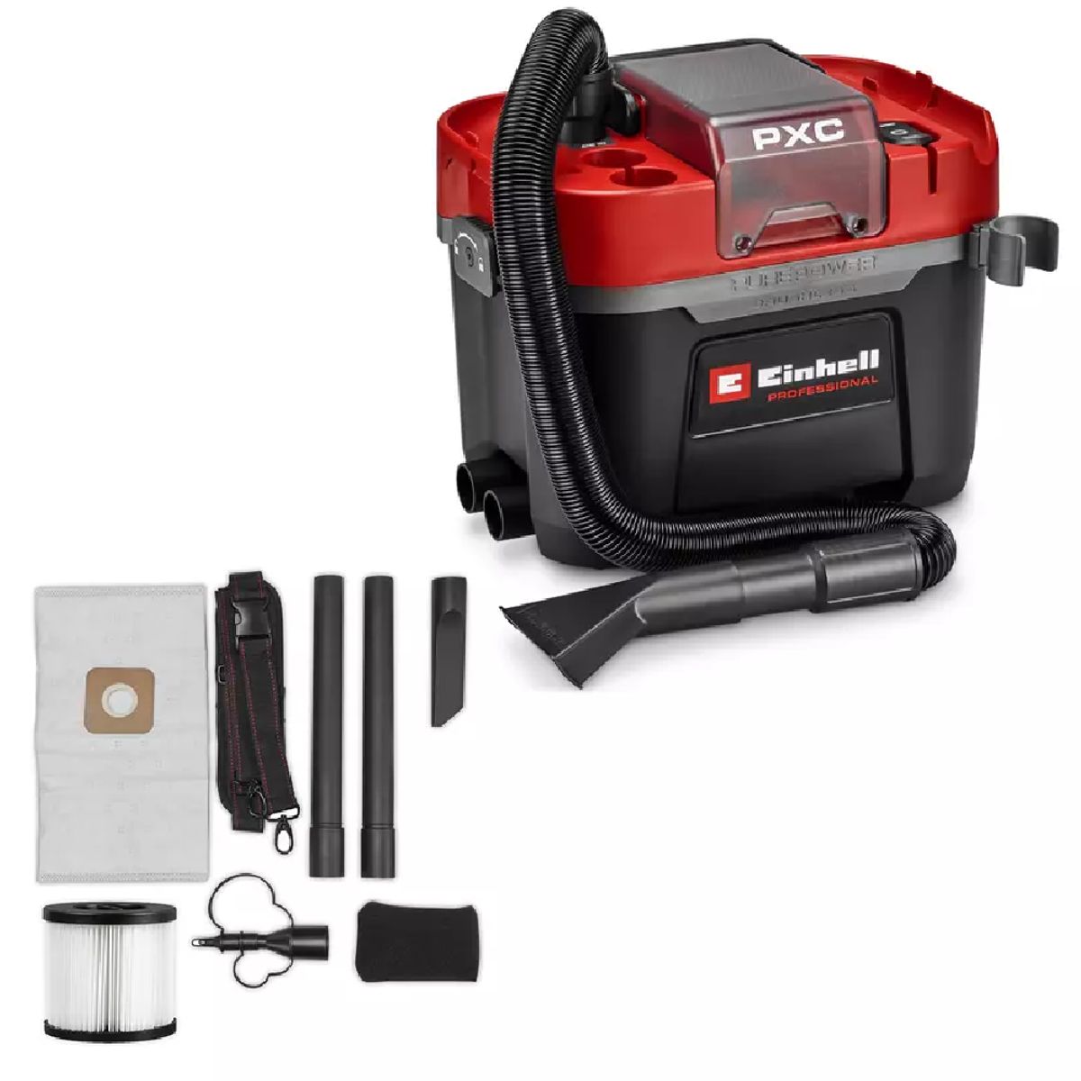 EINHELL - Aspiradora de Polvo y Agua Inalámbrica 18V TP-VC 1810 Li BL L Solo Einhell