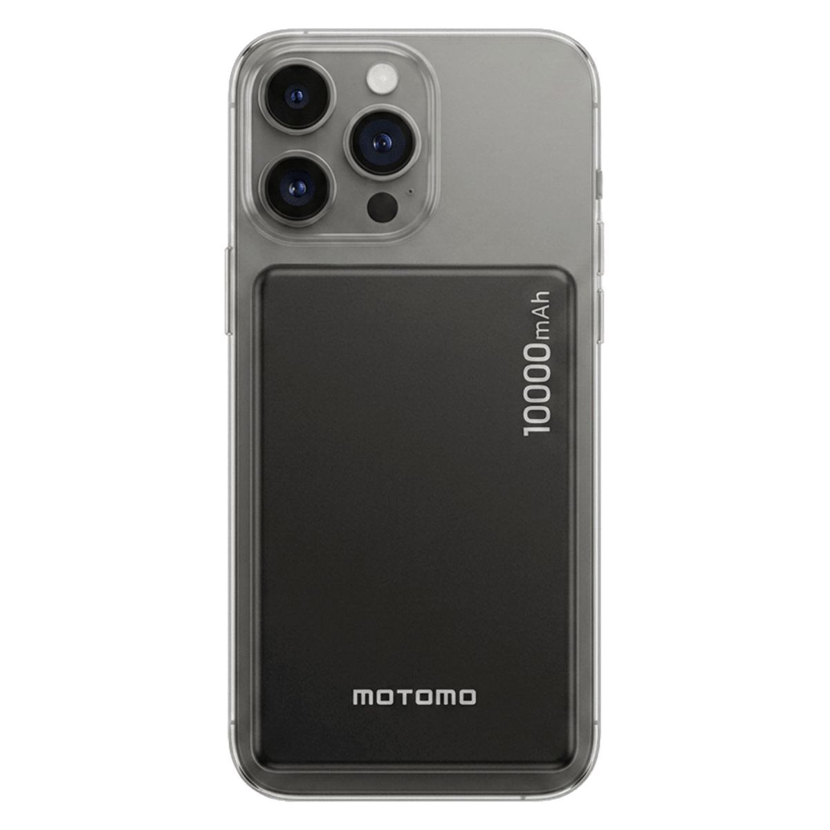 MOTOMO - PowerBank Magnetica Compatible Con iPhone De 10000Mah Negro