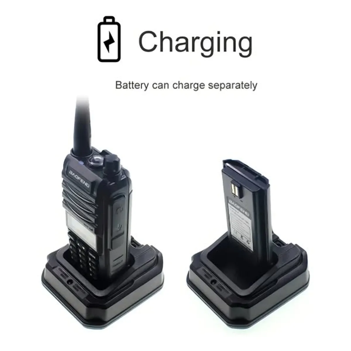 GENERICO - Radio de banda dual/Walkie-Talkie UV9R Plus hasta 128 canales (1 UNIDAD)
