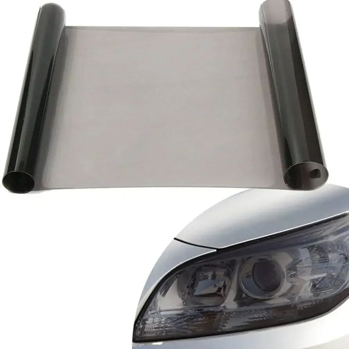 NEON - Vinilo Optico Para Focos Auto 30 Cm X 2 Metros Negro Claro