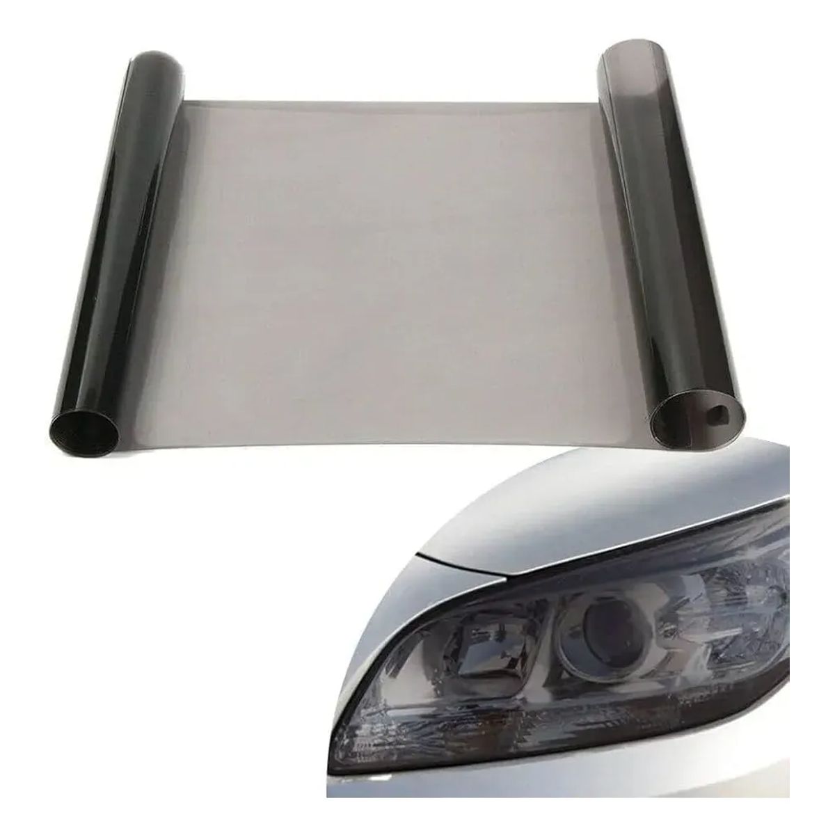 NEON - Vinilo Optico Para Focos Auto 30 Cm X 2 Metros Negro Claro