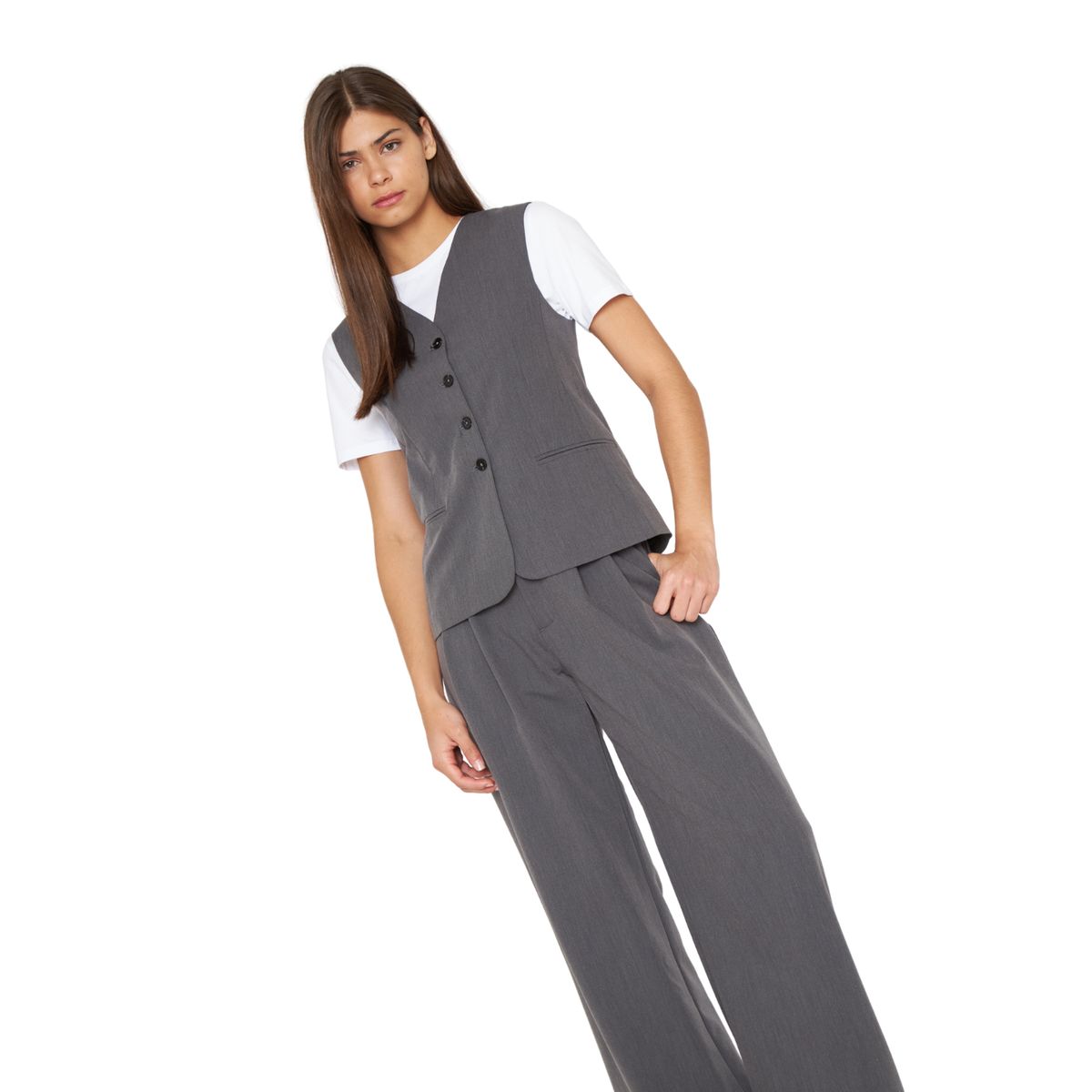 JACINTA TIENDA - Vest Alex gris oscuro Jacinta Tienda