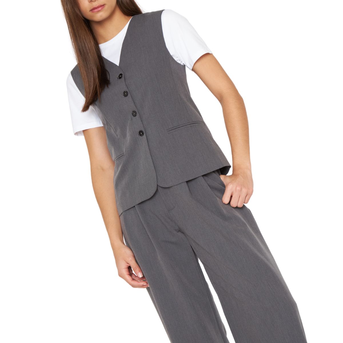 JACINTA TIENDA - Vest Alex gris oscuro Jacinta Tienda