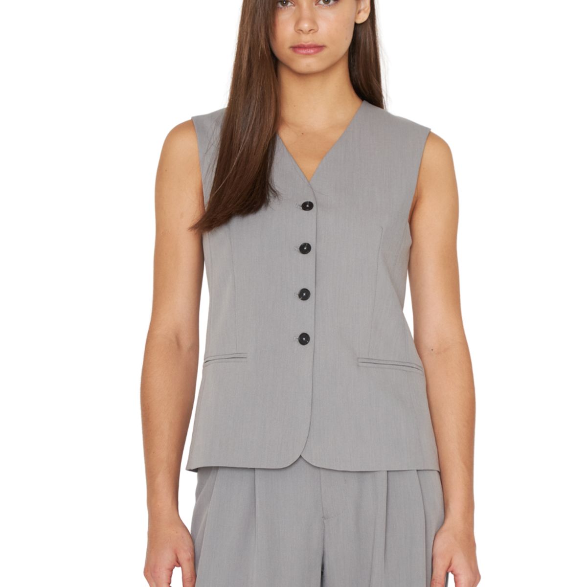 JACINTA TIENDA - Vest Alex gris claro Jacinta Tienda