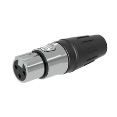 GENERICO - Conector XLR Hembra Seetronic SCHF3 Metálico Volante 3 Pines