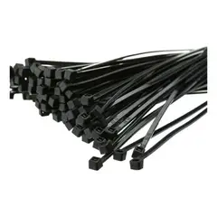 GENERICO - TIRRAP DE NYLON 3.6x200mm 100 Unidades Negro