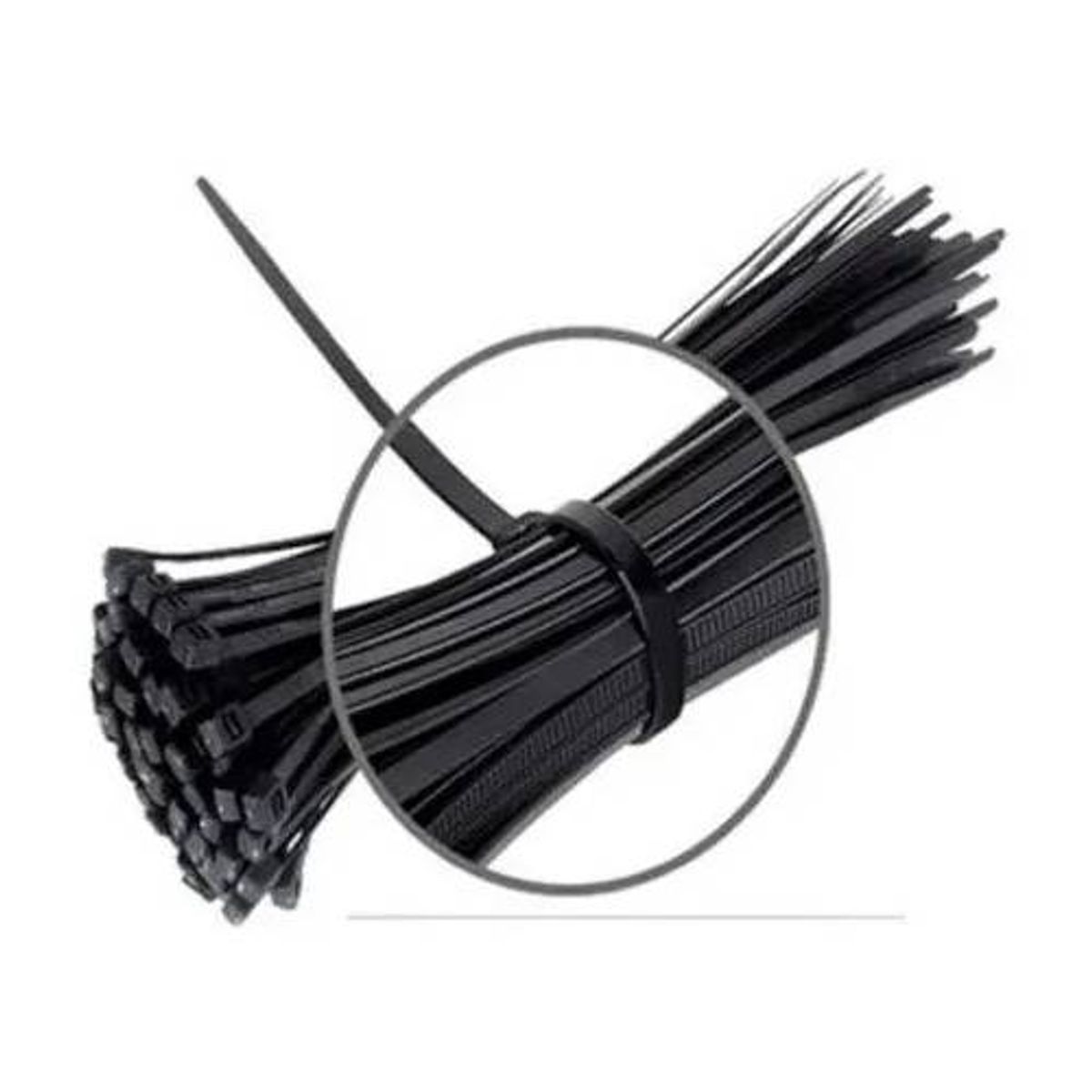 GENERICO - TIRRAP DE NYLON  3.6x200mm 100 Unidades Negro