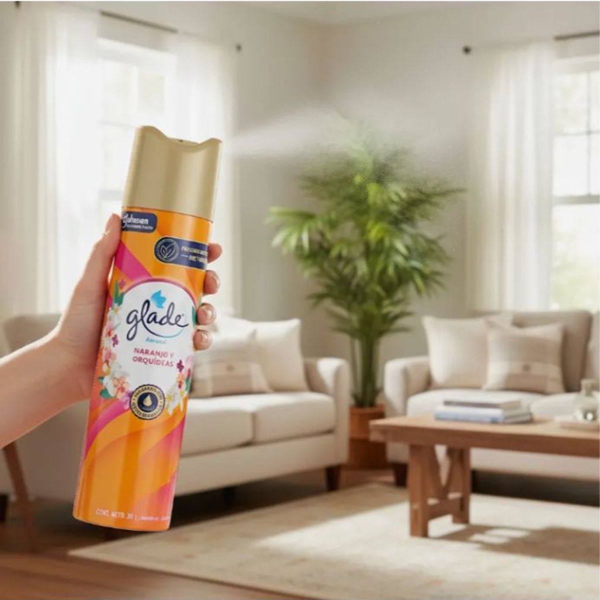 GLADE - Pack Glade Desodorante Ambiental Naranjo y Orquídeas Aerosol 360 ml