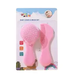 GENERICO - Pack Cepillo Y Peineta Cerdas Suaves Para Bebés Y Niños Rosa