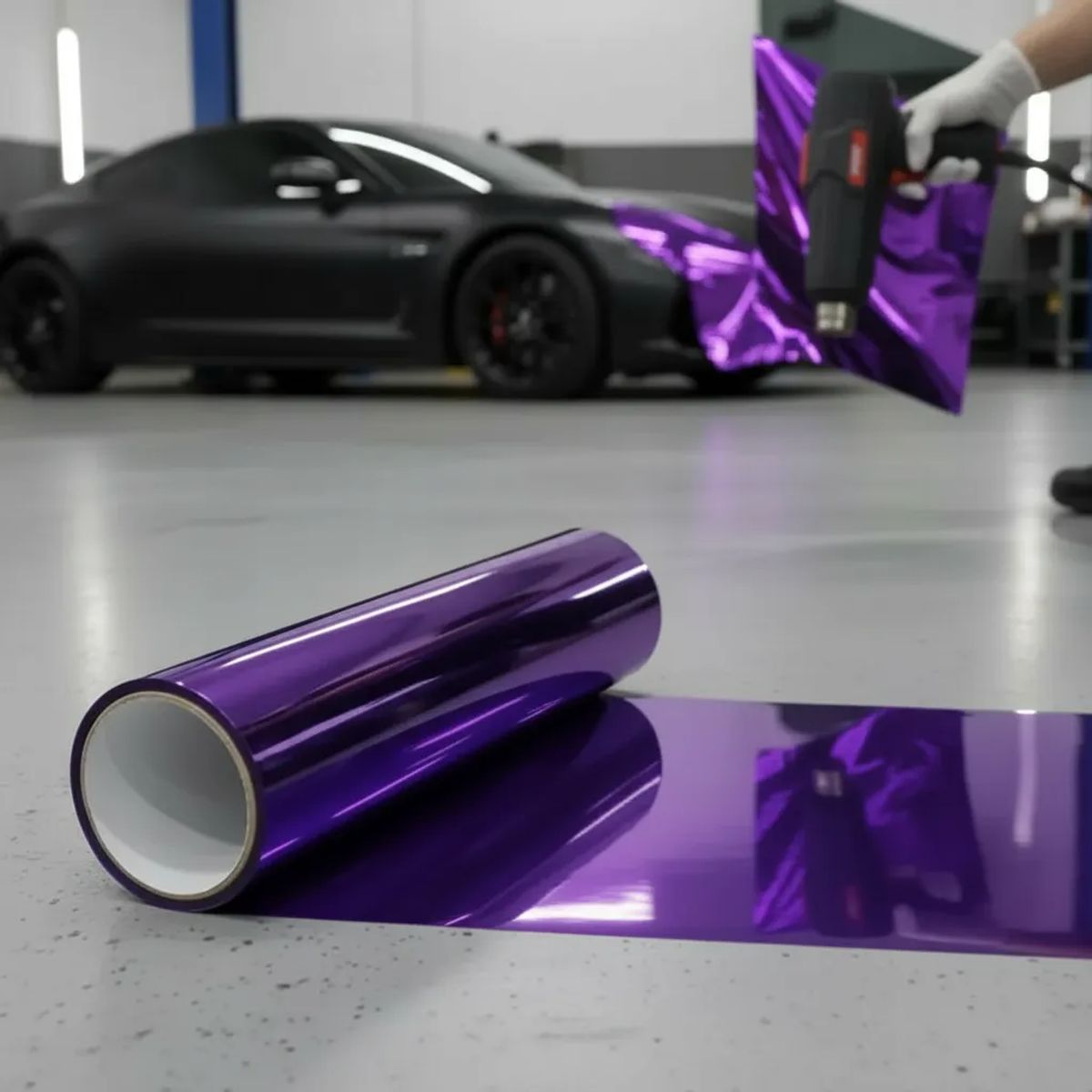 NEON - Vinilo Optico Para Focos Auto 30 Cm X 2 Metros Morado
