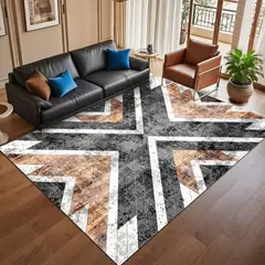 GENERICO - ALFOMBRA PARA LIVING ANTIDESLIZANTE CON DISEÑOS TRIDIMENCIONALES