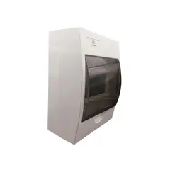 DNA - Tablero Plastico 6 Modulos Sobrepuesto Libre Halog. Tapa Transp.