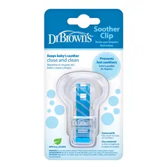 DR BROWN'S - Clip Porta Chupetes Azul Dr. Brown´s