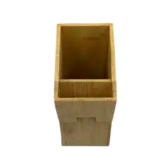 GENERICO - Porta Cuchillos De Madera 9x11x22cm 1pcs