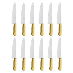 TRAMONTINA - Set 12 Cuchillos 5 Pulgadas Carbono Mango Madera