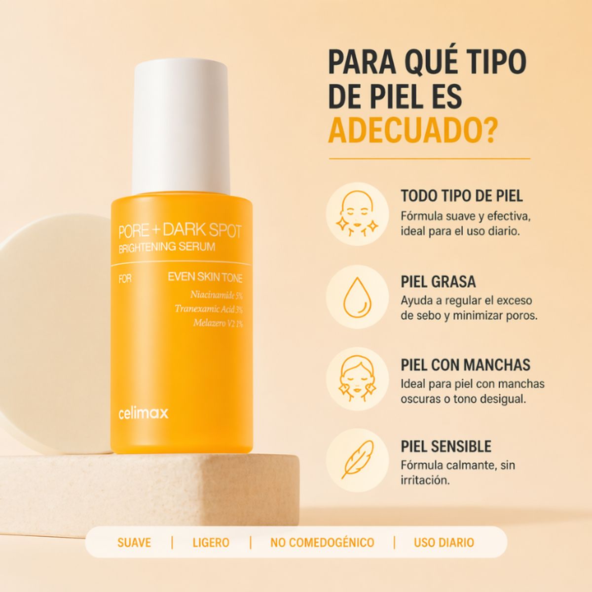 CELIMAX - Serum Celimax Pore + Dark Spot Brightening 30ml Iluminación y Reducción de Poros
