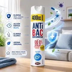 TANAX - DESINFECTANTE Aerosol ORIGINAL 400CC ANTIBAC