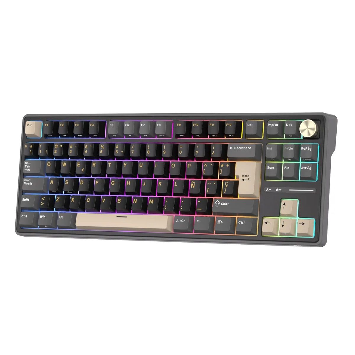 ROYAL KLUDGE - Teclado Mecánico RK R87 Pro Español RGB 75% Royal Kludge