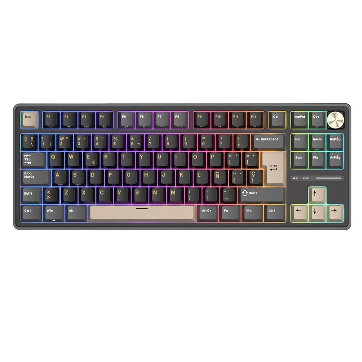 ROYAL KLUDGE - Teclado Mecánico RK R87 Pro Español RGB 75% Royal Kludge