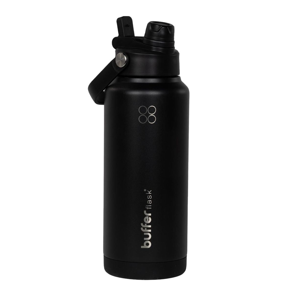 BUFFER FLASK - Termo Botella Agua Termica Buffer Flask Acero Inox 1L 2 en 1 - Negro