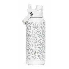 BUFFER FLASK - Termo Botella Agua Termica Acero Inox 1L 2 en 1 - Crema