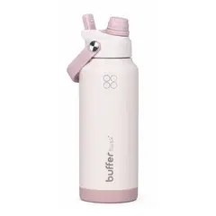 BUFFER FLASK - Termo Botella Agua Termica Acero Inox 1L 2 en 1 - Rosa claro