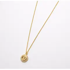 GENERICO - Collar de dije de FE dorada en baño de oro
