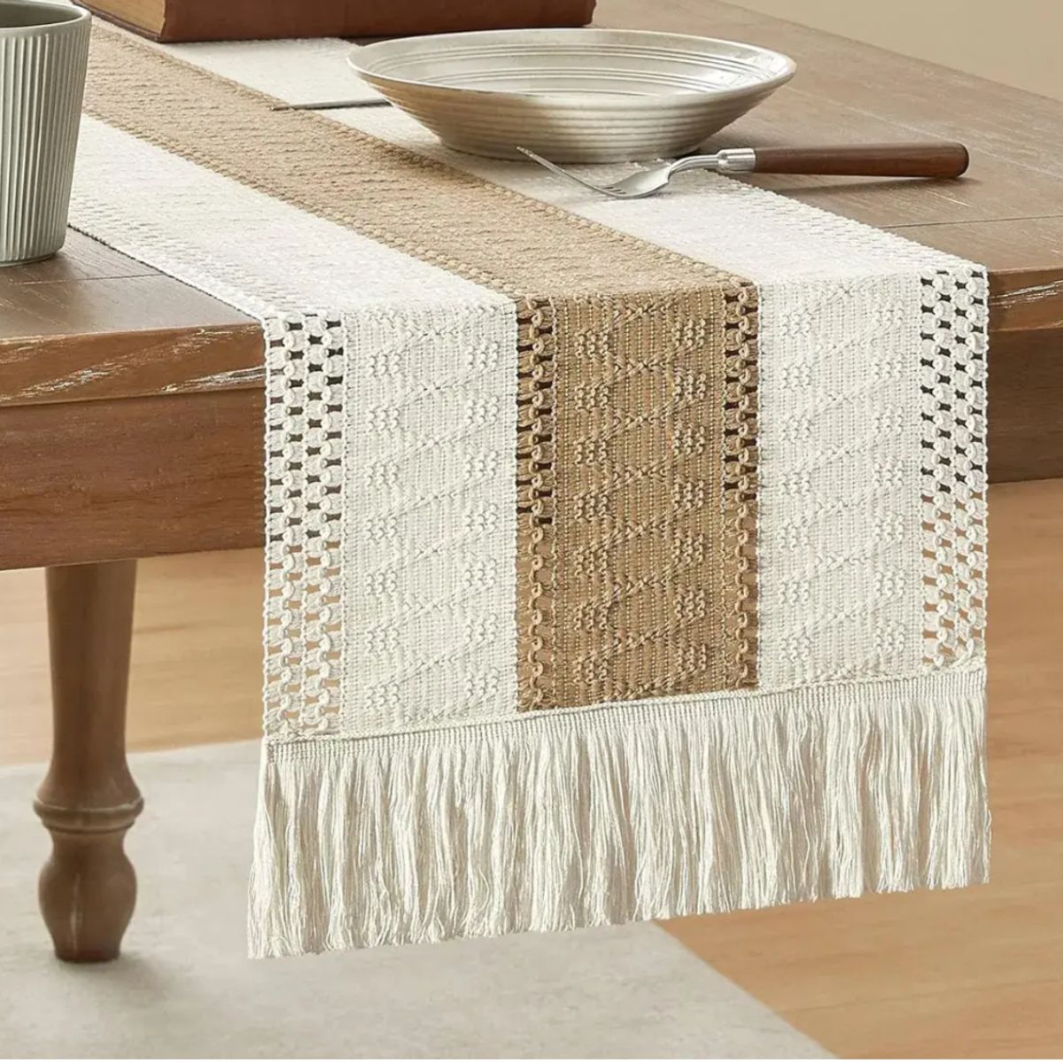 ALMA & DECO - Camino de Mesa Nature Terra 30 cm. X 180 cm.