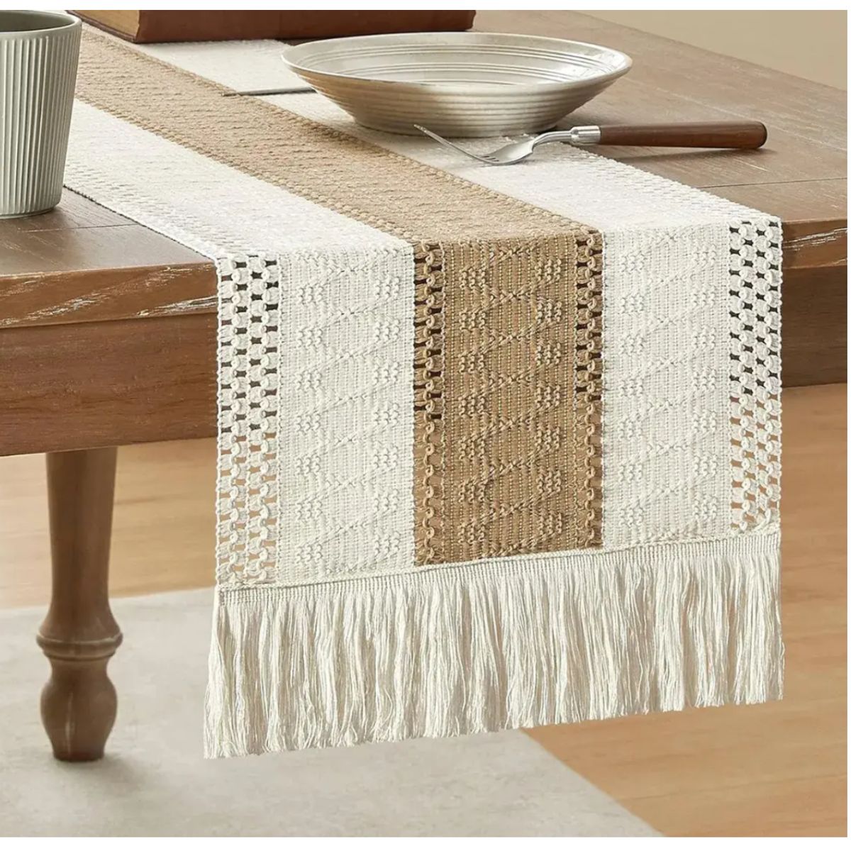 ALMA & DECO - Camino de Mesa Nature Terra 30 cm. X 180 cm.