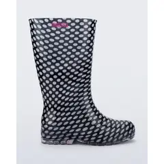 MELISSA - Bota Welly Negro Puntos